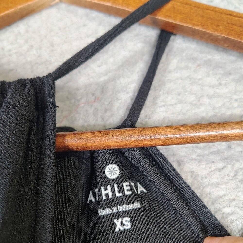 Athleta Malti Patio Maxi Dress Women's XS Black Halter Neck Sleeveless High-Low - Picture 8 of 10
